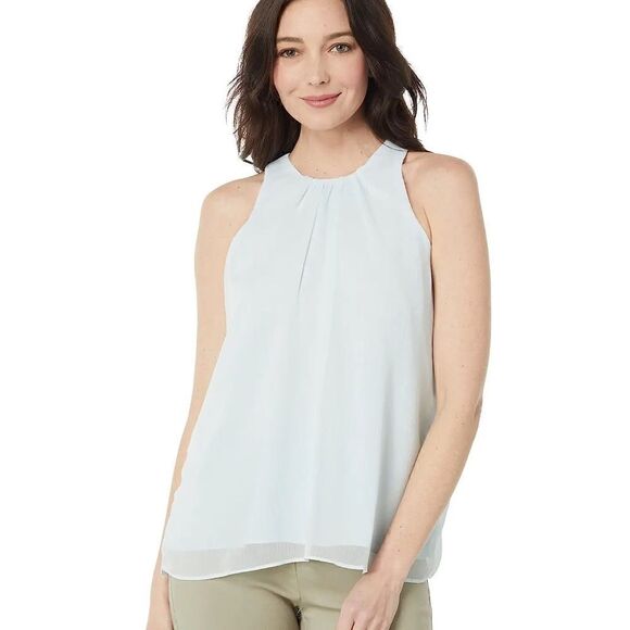 Vince Camuto Sleeveless Shirred Neck Shell - Picture 1 of 7